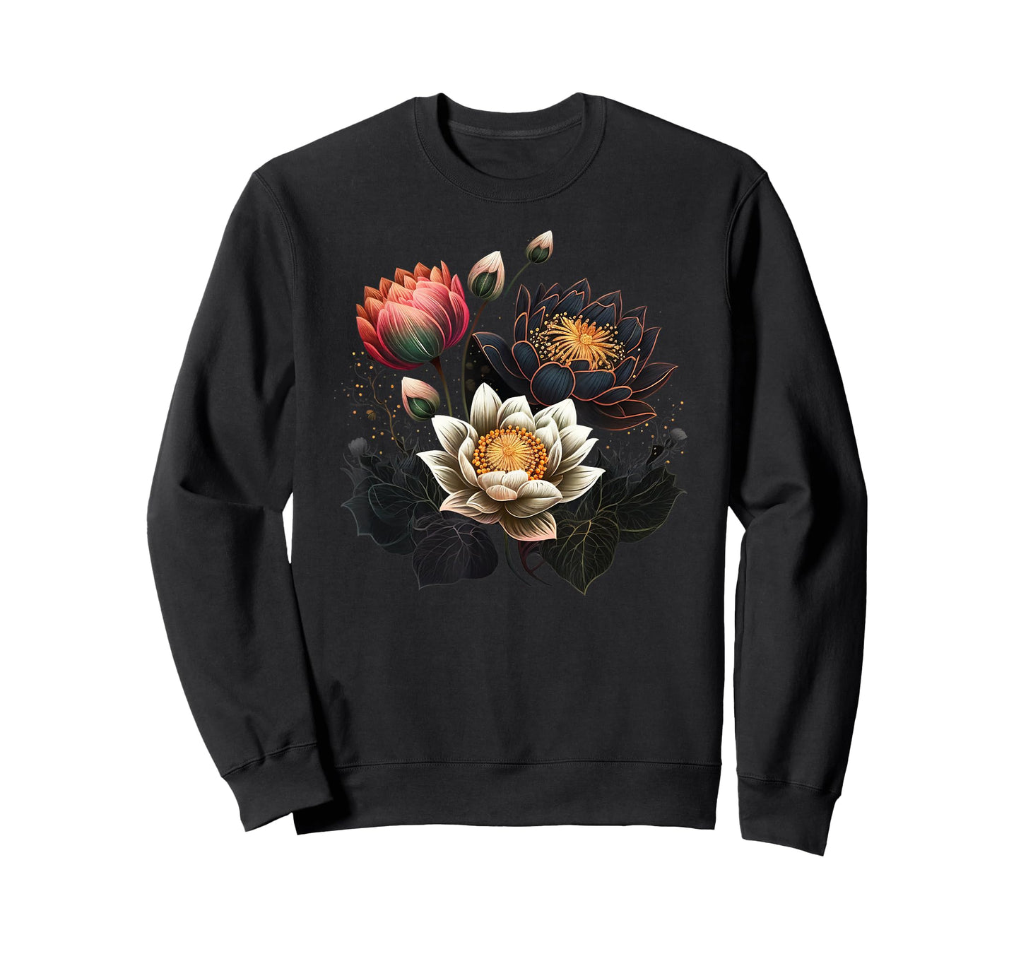 Lotus flowers Buddhism spiritual symbol yoga namaste blossom T-Shirt