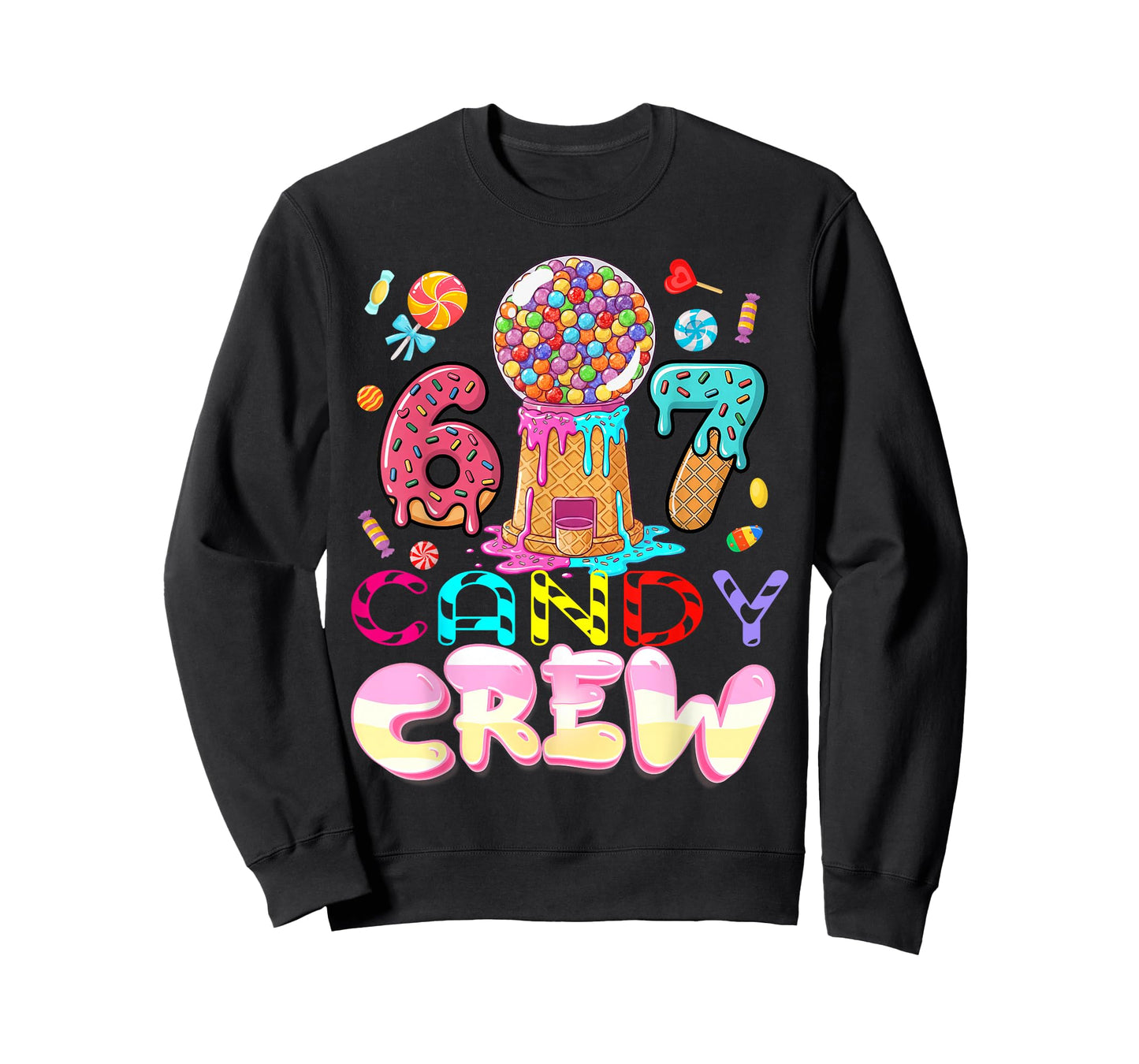 Candy Crew 67 Six Seven Meme Halloween Costumes Adult Women T-Shirt