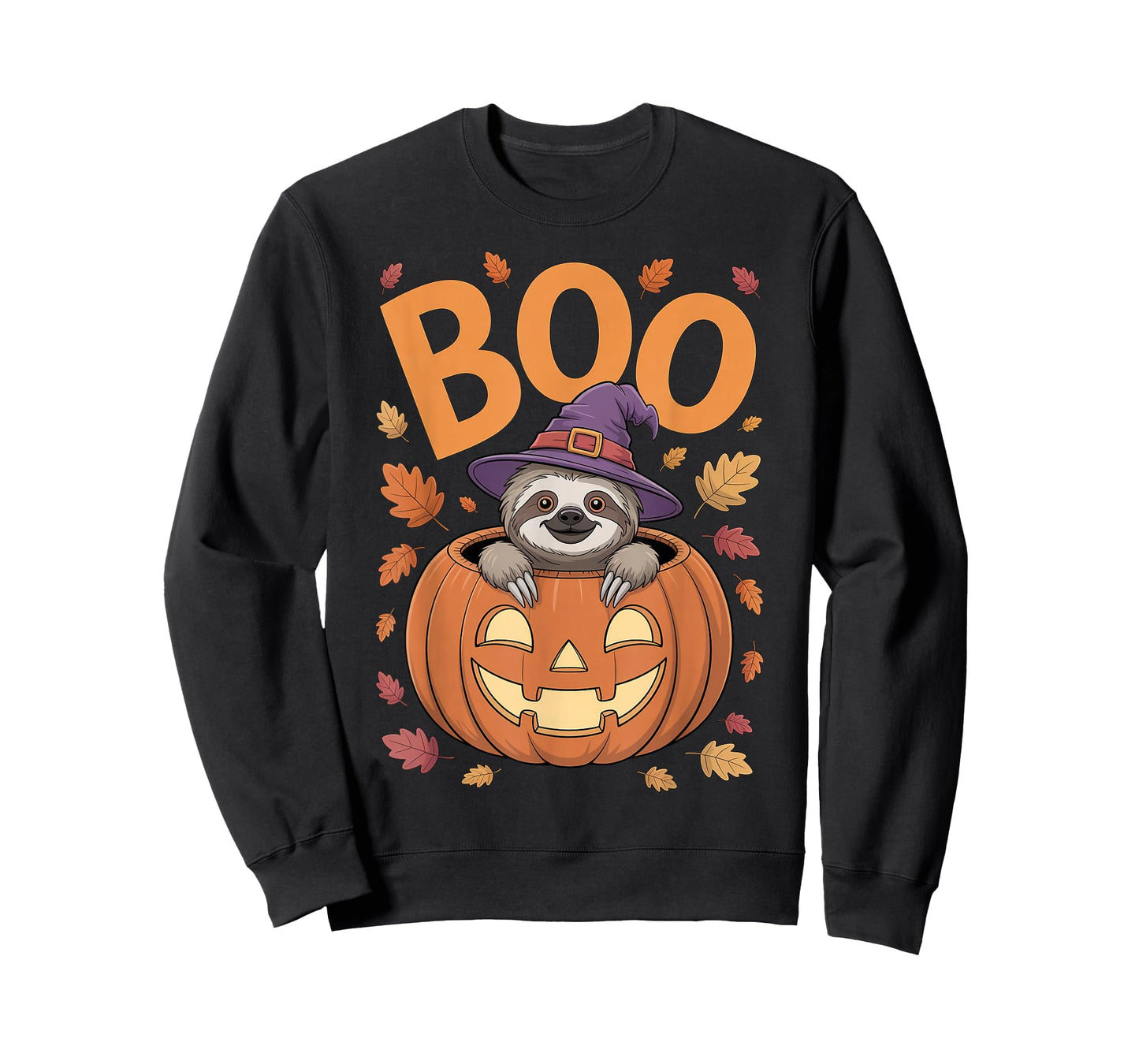 Sloth Costume on Pumpkin Halloween Sloth T-Shirt