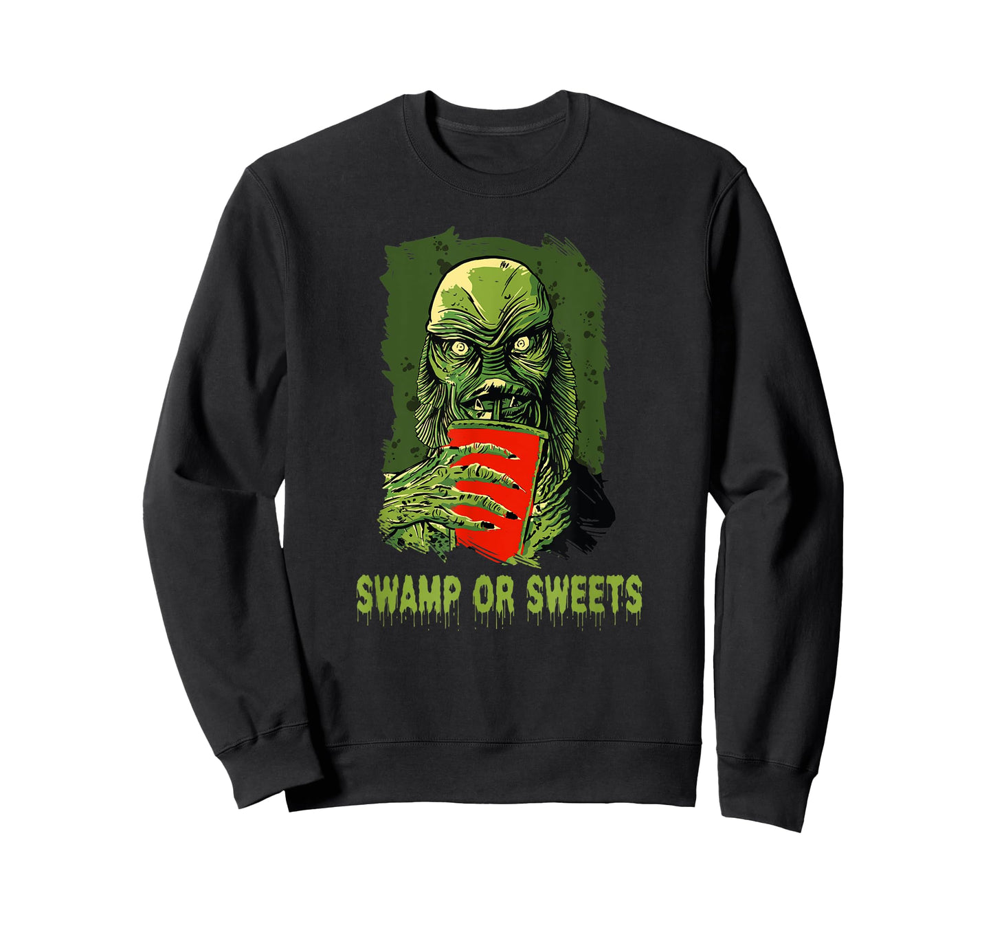 Swamp or Sweets Halloween Costume Scary Swamp Monster Fish T-Shirt