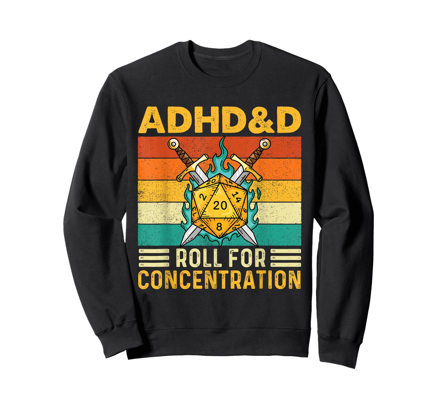 ADHD&D Roll for Concentration - RPG Tabletop Games T-Shirt