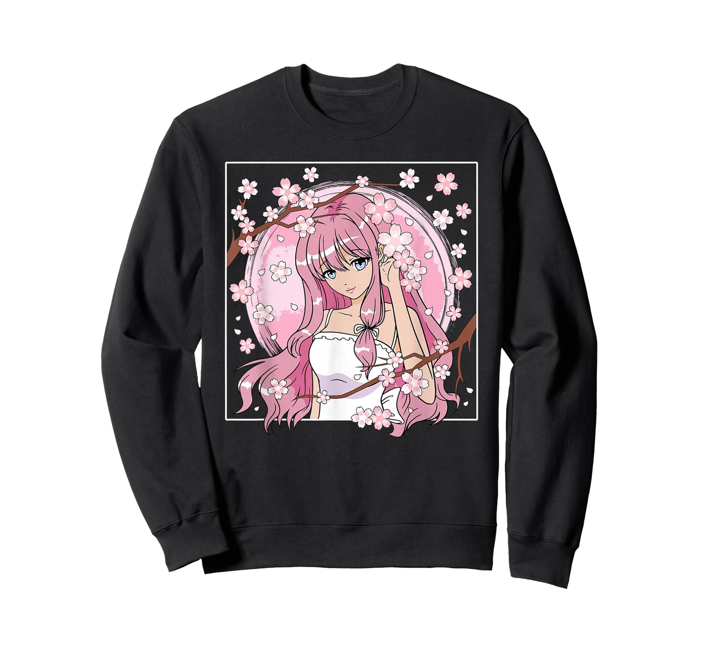 Japanese Anime Girl Otaku Cherry Blossom Sakura Women T-Shirt