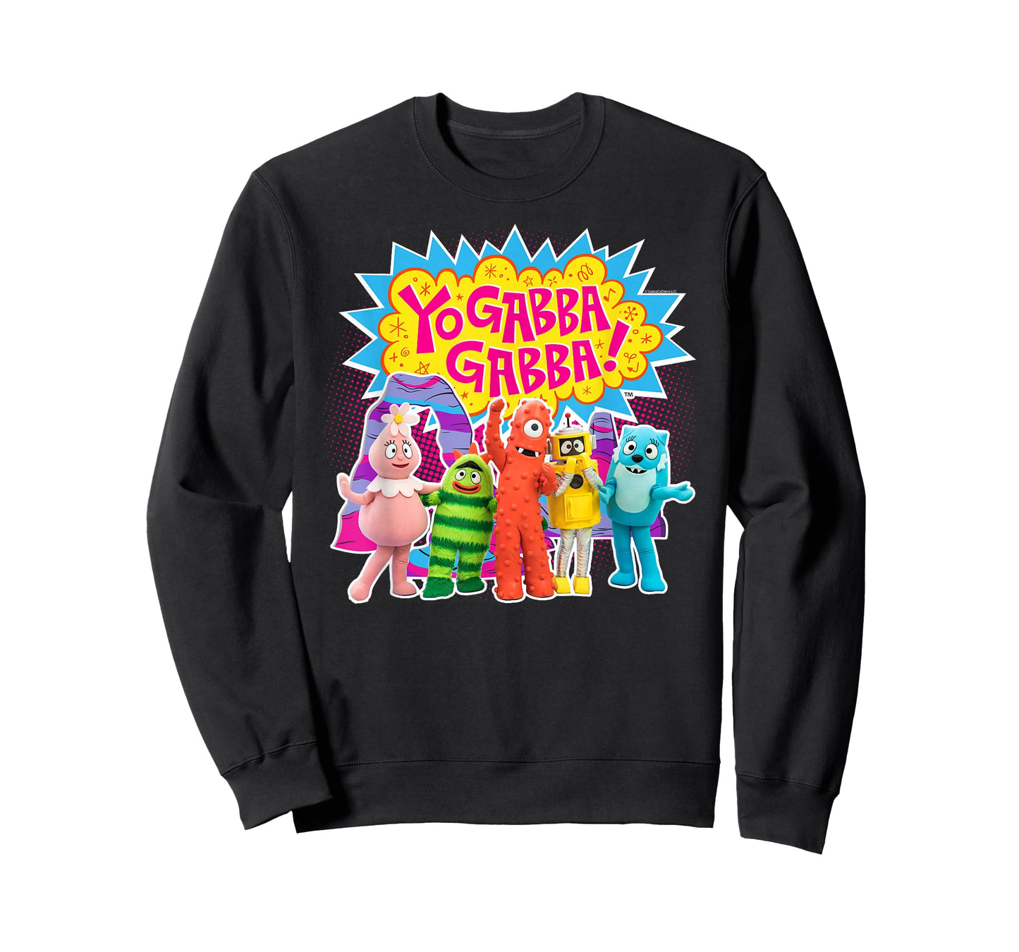 Yo Gabba Gabba! Colorful Character Cutouts TV Show T-Shirt