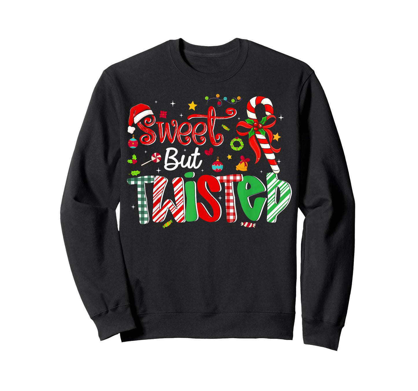 Sweet But Twisted Funny Christmas Candy Cane Xmas Holiday T-Shirt