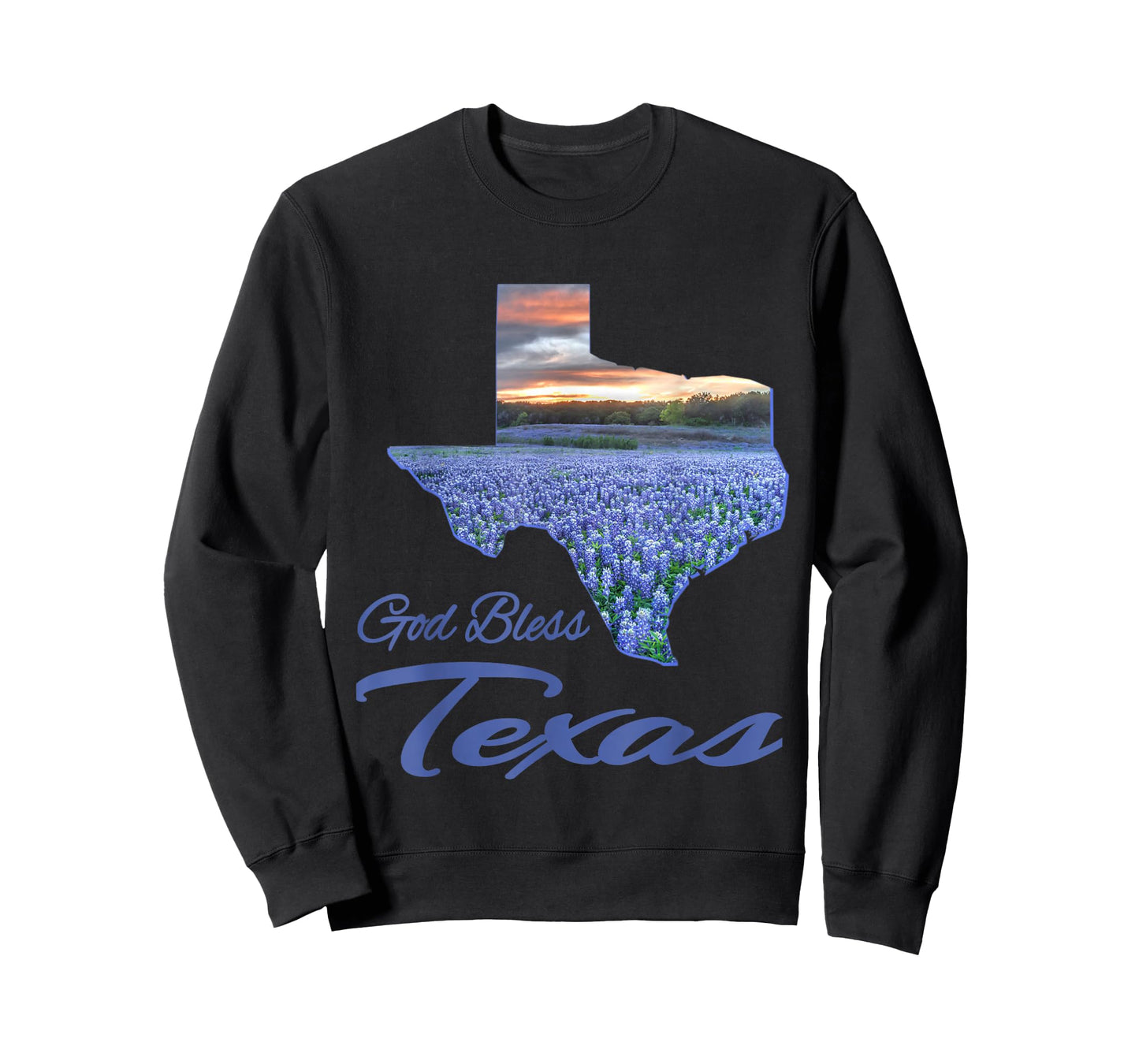 Christian, Texas Bluebonnet State Pride, God Bless Texas T-Shirt