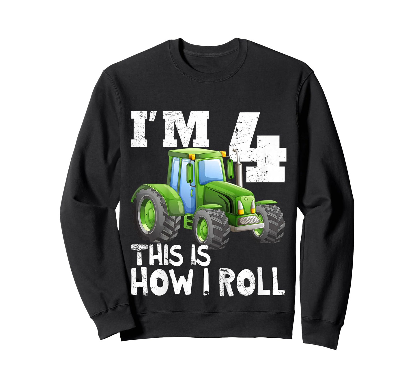 Kids Kids Farm Tractor 4th Birthday Party Shirt 4 Years Old T-Shirt