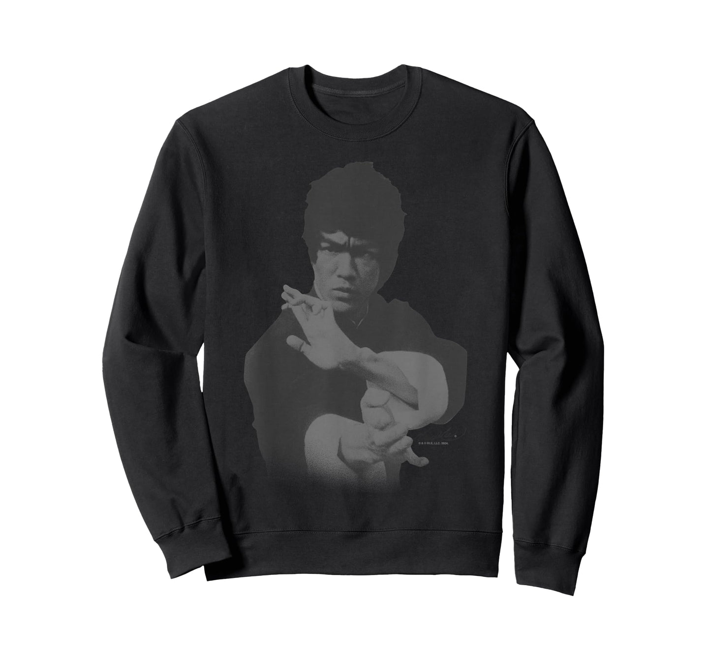 Bruce Lee Back And White Vintage Distressed Portrait T-Shirt
