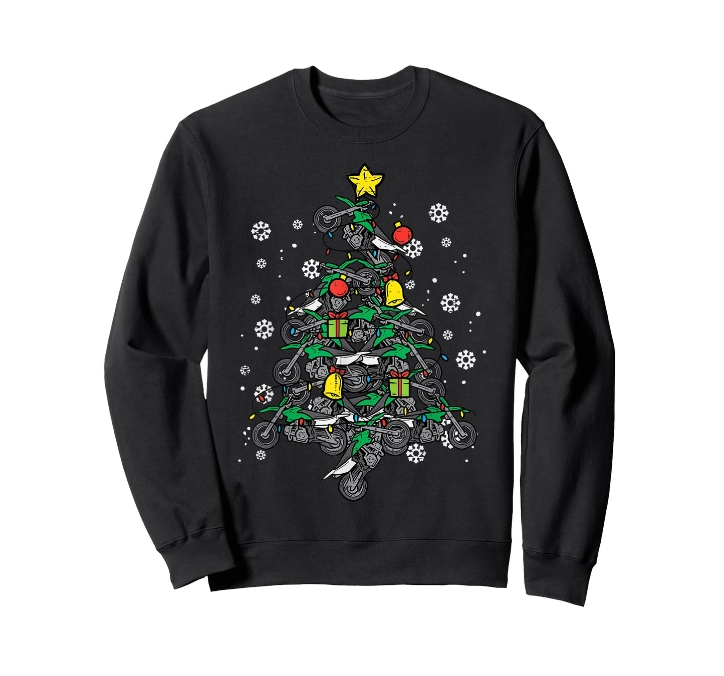 Dirt Bikes Christmas Tree Xmas Motocross Men Boy Men Women T-Shirt