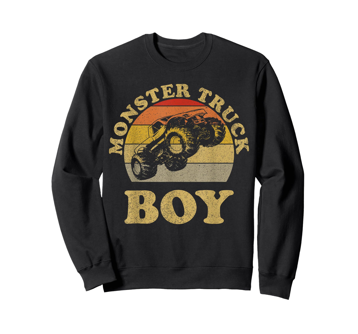 Monster Truck Boys Clothes Shirt Vintage Retro Sunset Boy T-Shirt