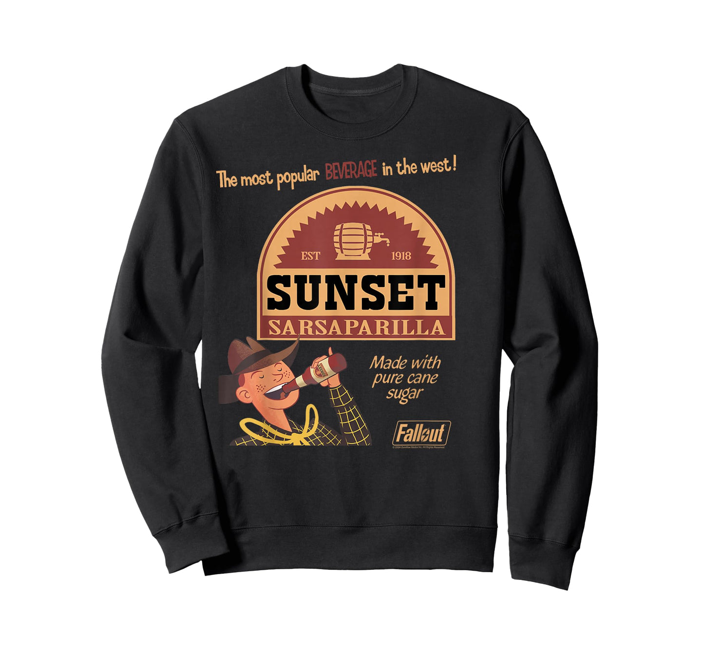 Fallout Video Game Sunset Sarsaparilla Vintage Ad T-Shirt