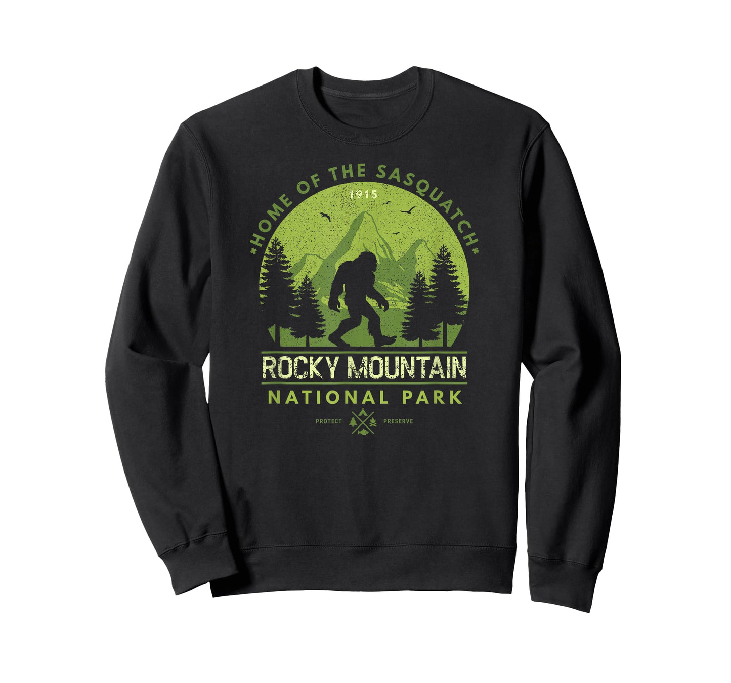 Bigfoot Rocky Mountain Wilderness T Shirt Colorado Sasquatch T-Shirt