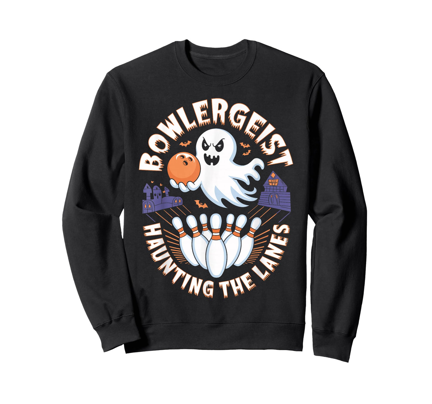 Bowlergeist Haunting the Lanes Halloween Bowling T-Shirt