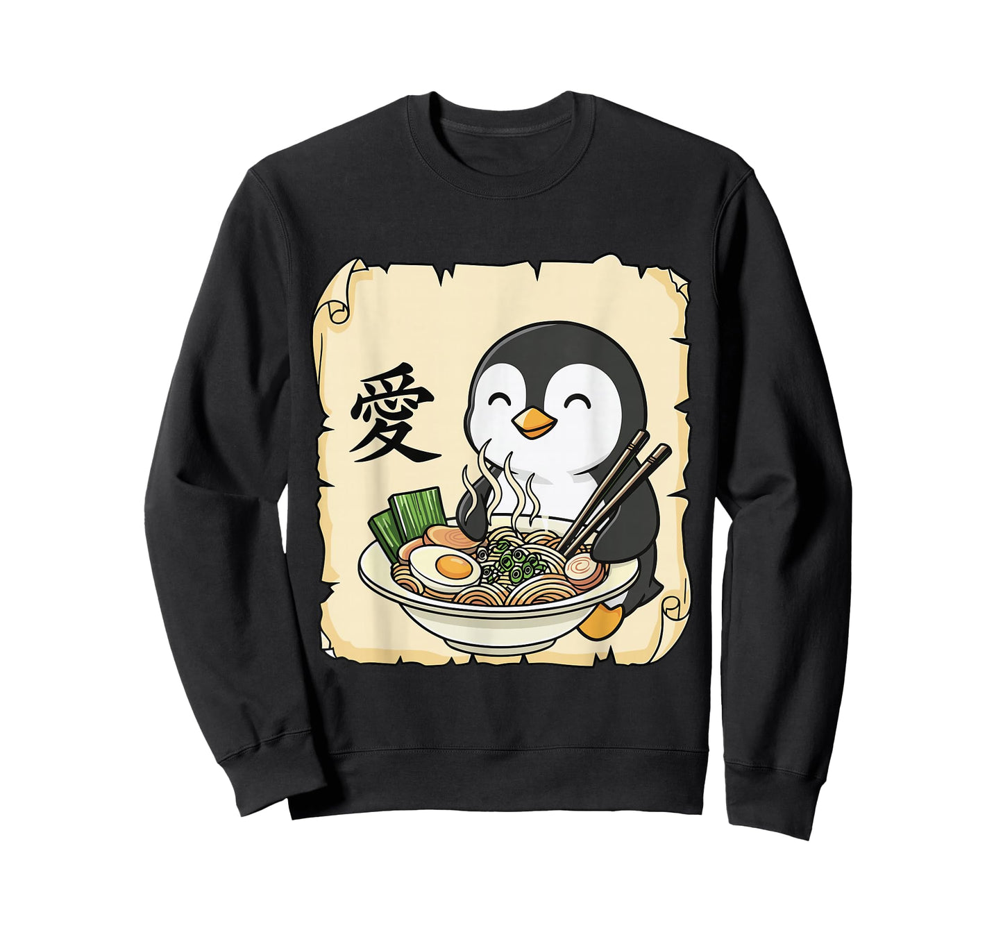 Funny Penguin Ramen Kawaii Anime Japanese Graphic Women Men T-Shirt