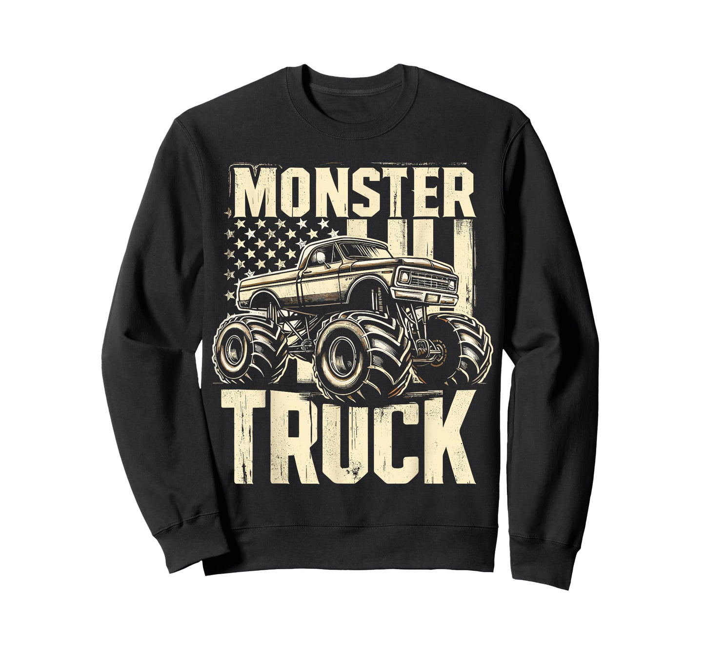 Monster Truck American Flag USA Patriotic 4th of July T-Shirt