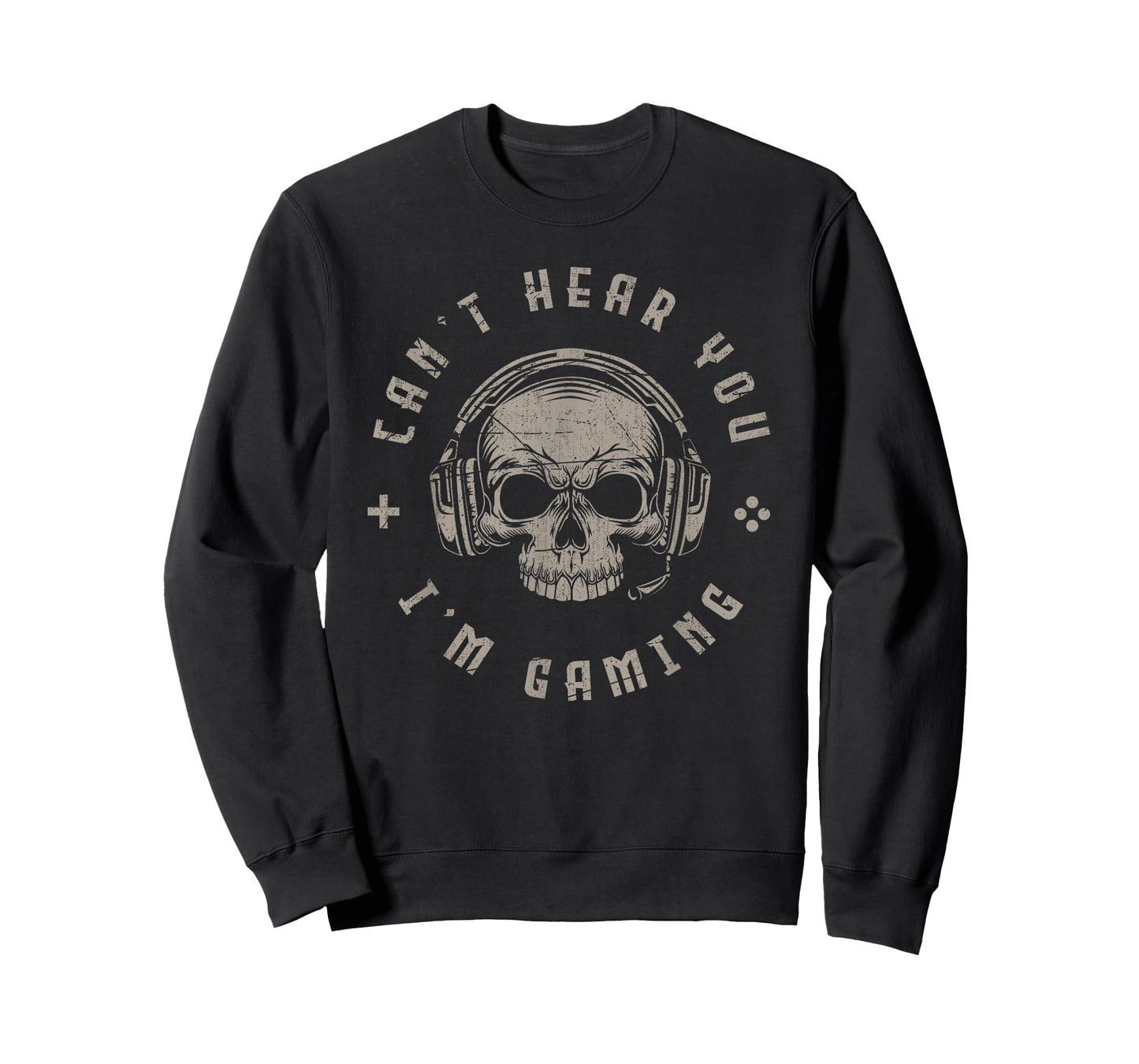 Ich kann dich nicht hören ich zocke Skull Nerd Gaming T-Shirt