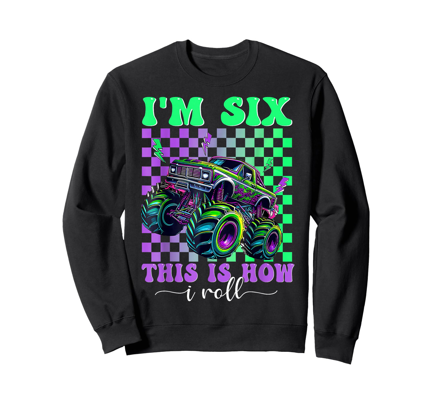 Kids 6th Birthday Boy Monster Truck 6 Year Old Bday Party T-Shirt