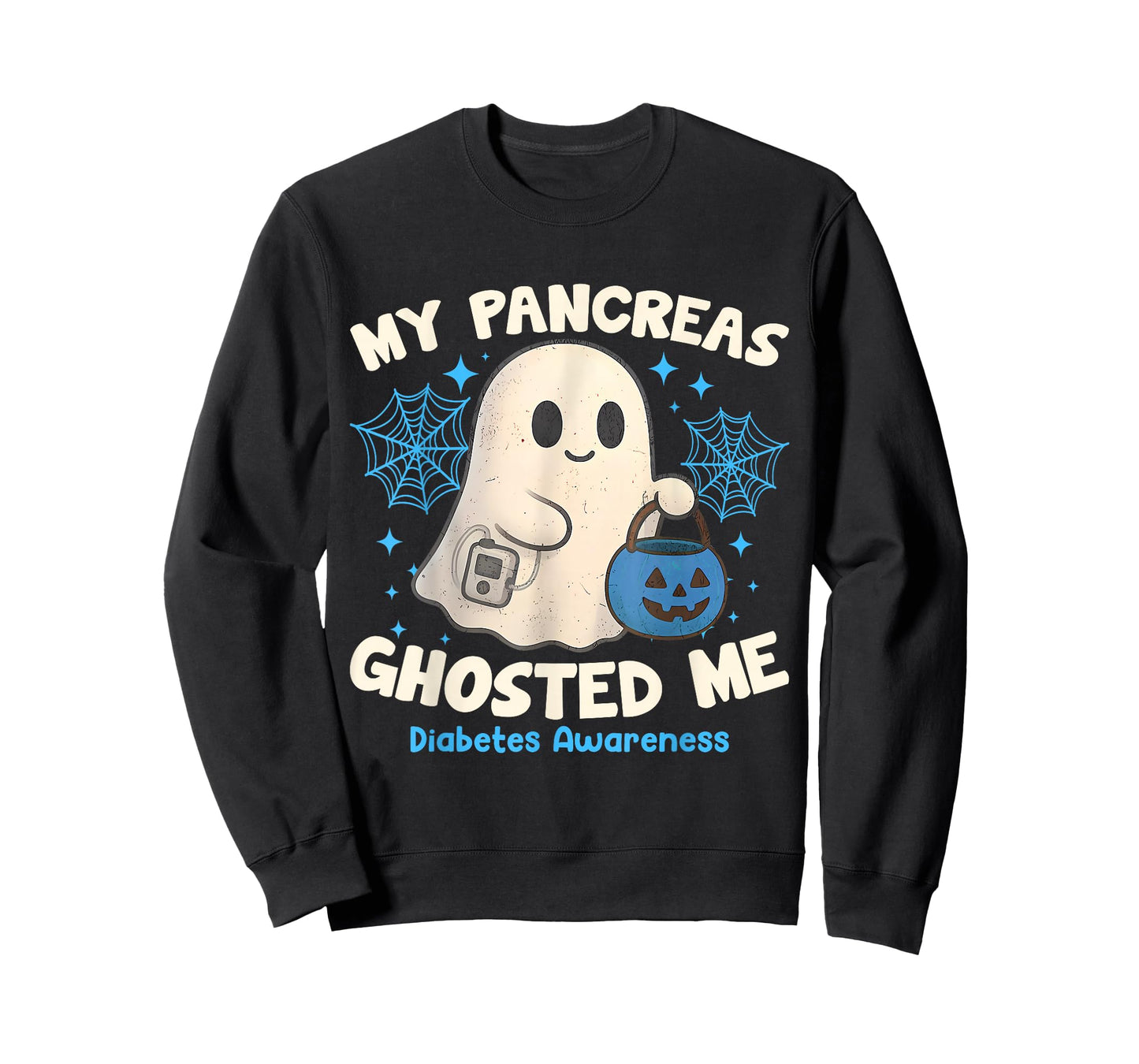 Funny Halloween Diabetes Awareness My Pancreas Ghosted Me T-Shirt