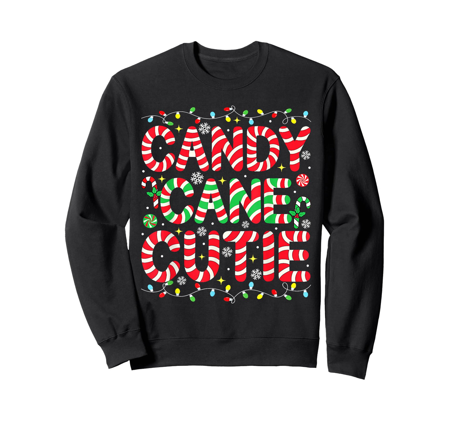 Funny Christmas Candy Cane Lover Crew Xmas Candy Cane Cutie T-Shirt