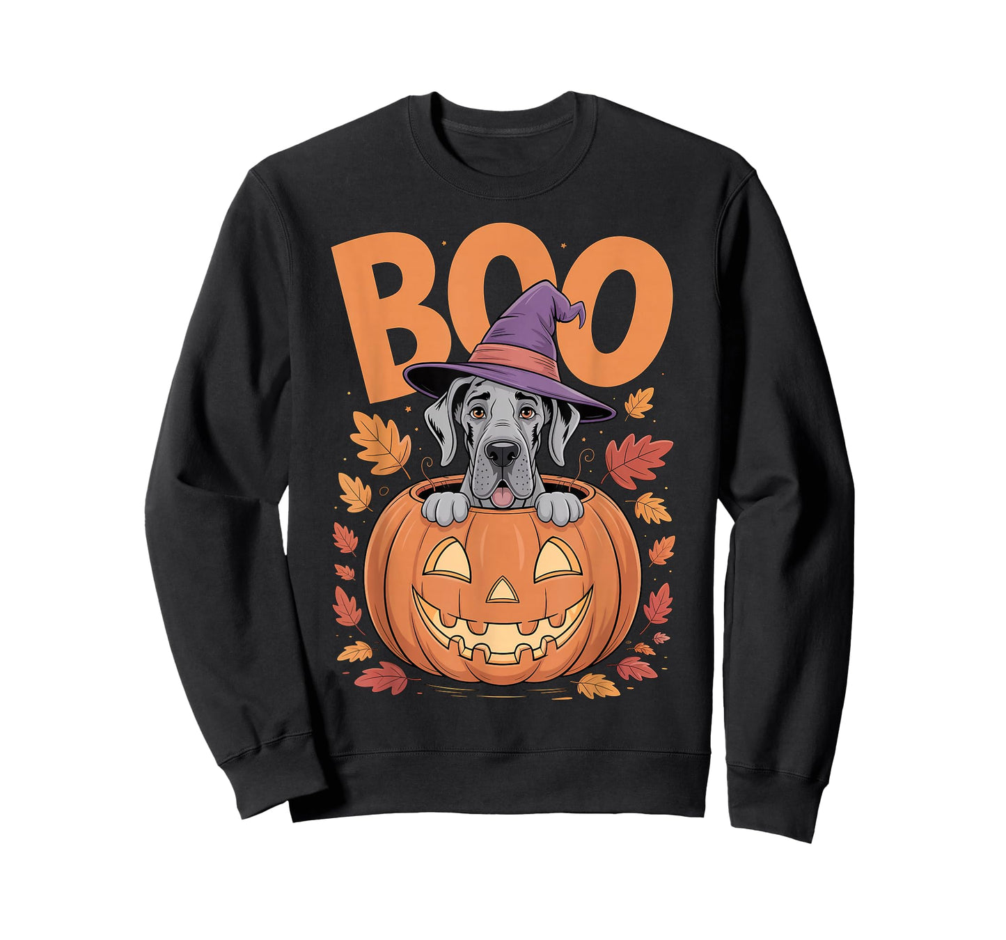 Great Dane Costume on Pumpkin Halloween Great Dane T-Shirt