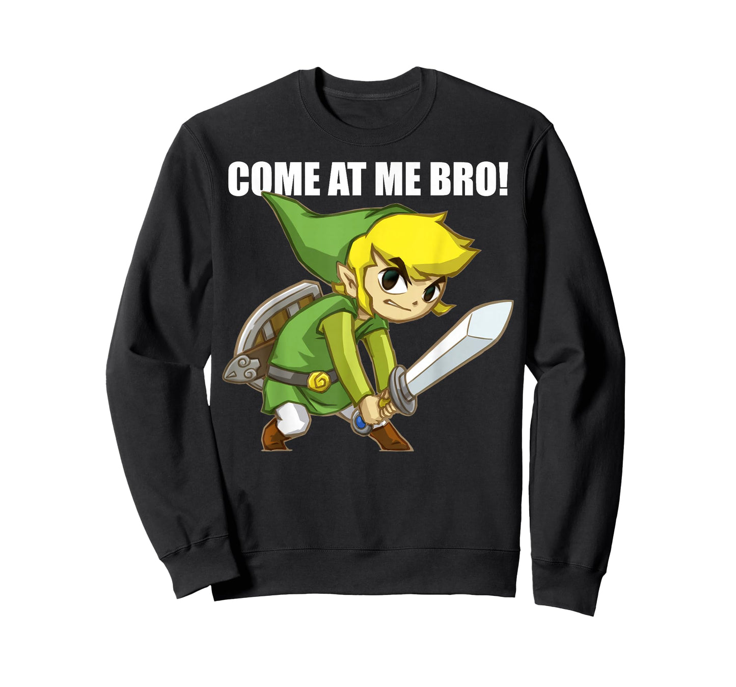 Legend Of Zelda Come At Me Bro! Link Action Pose T-Shirt