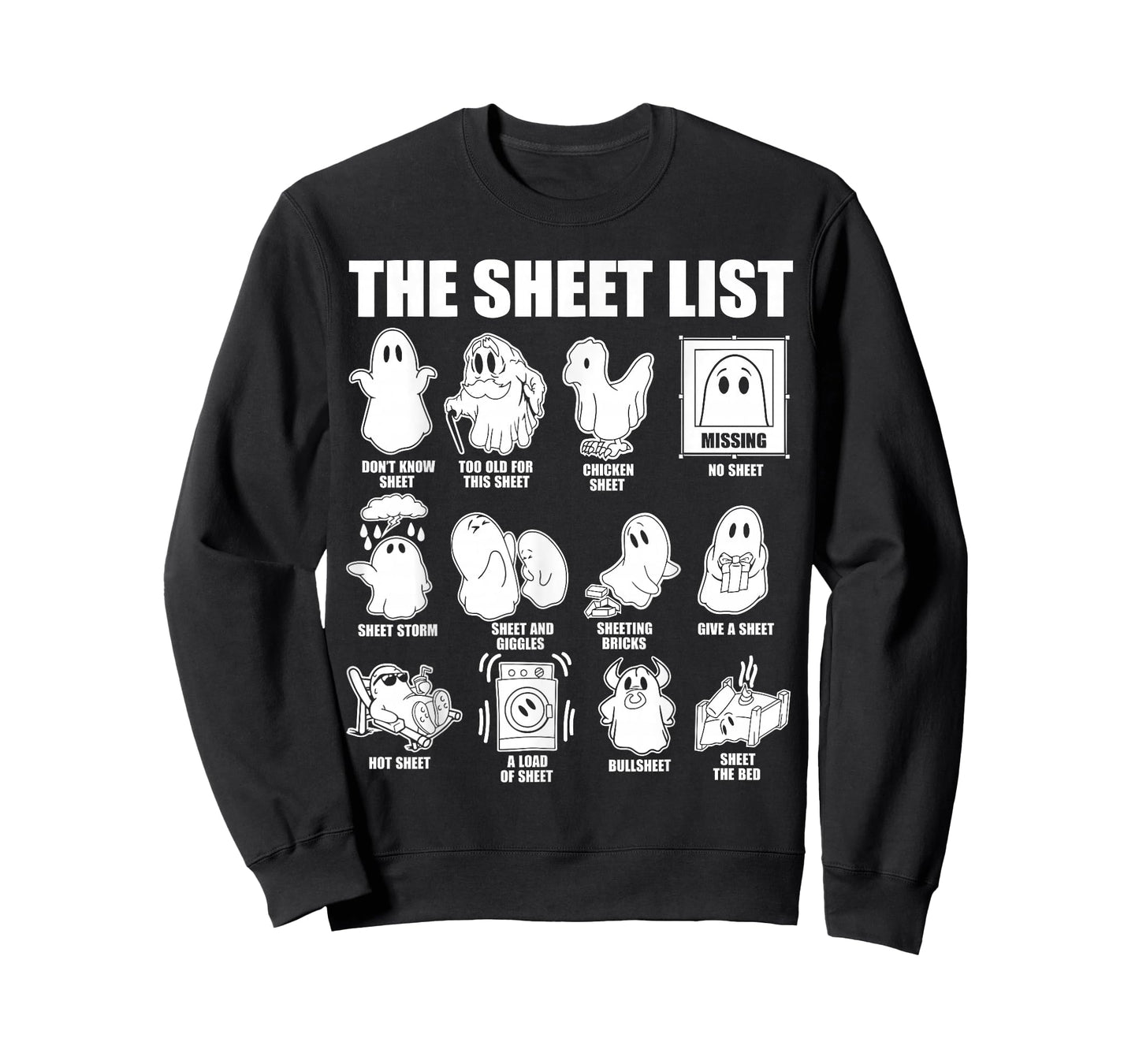 Halloween funny shirt Boo Sheet Halloween the sheet list T-Shirt