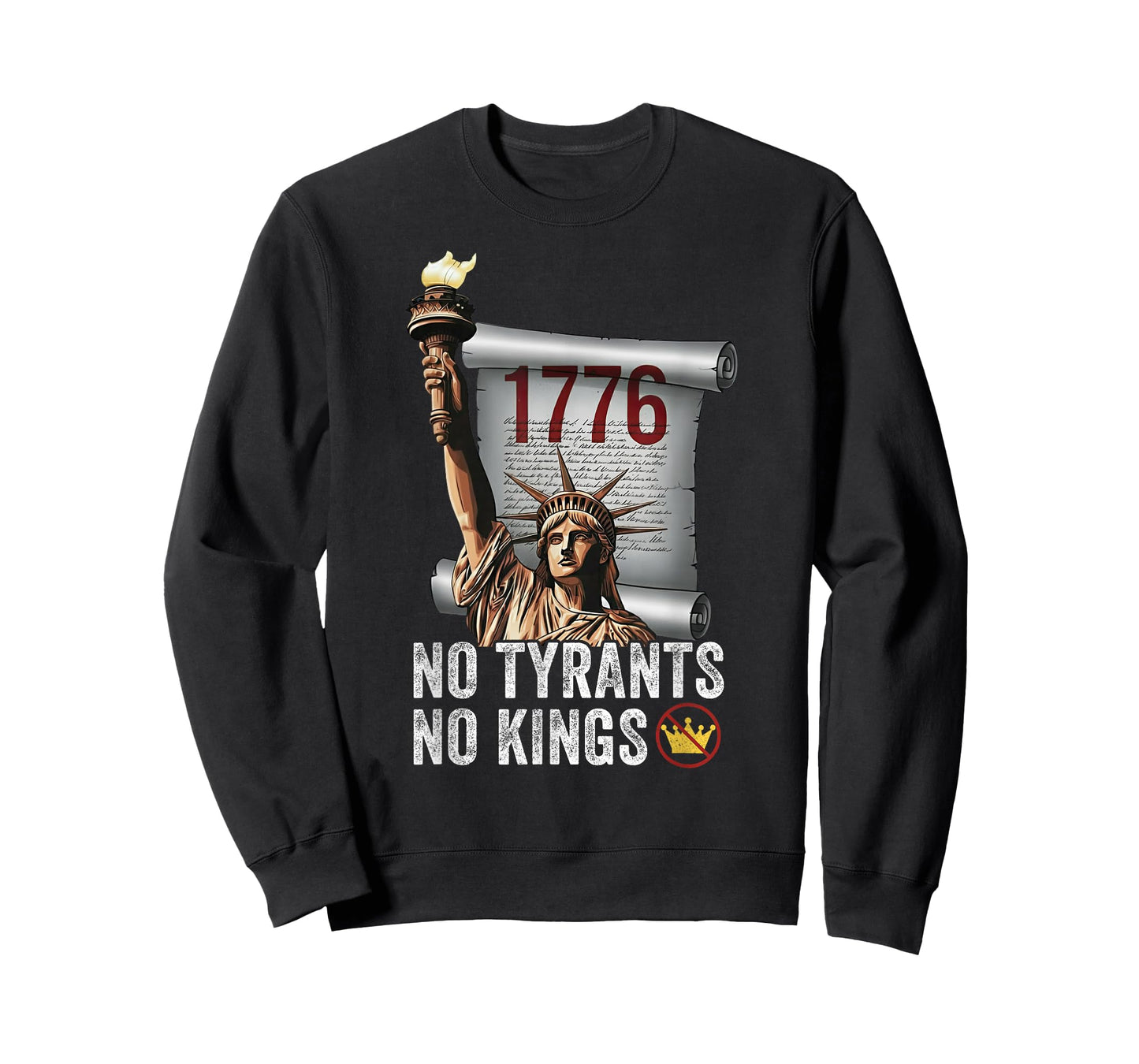No Tyrants No Kings Liberty 1776 Patriotic T-Shirt