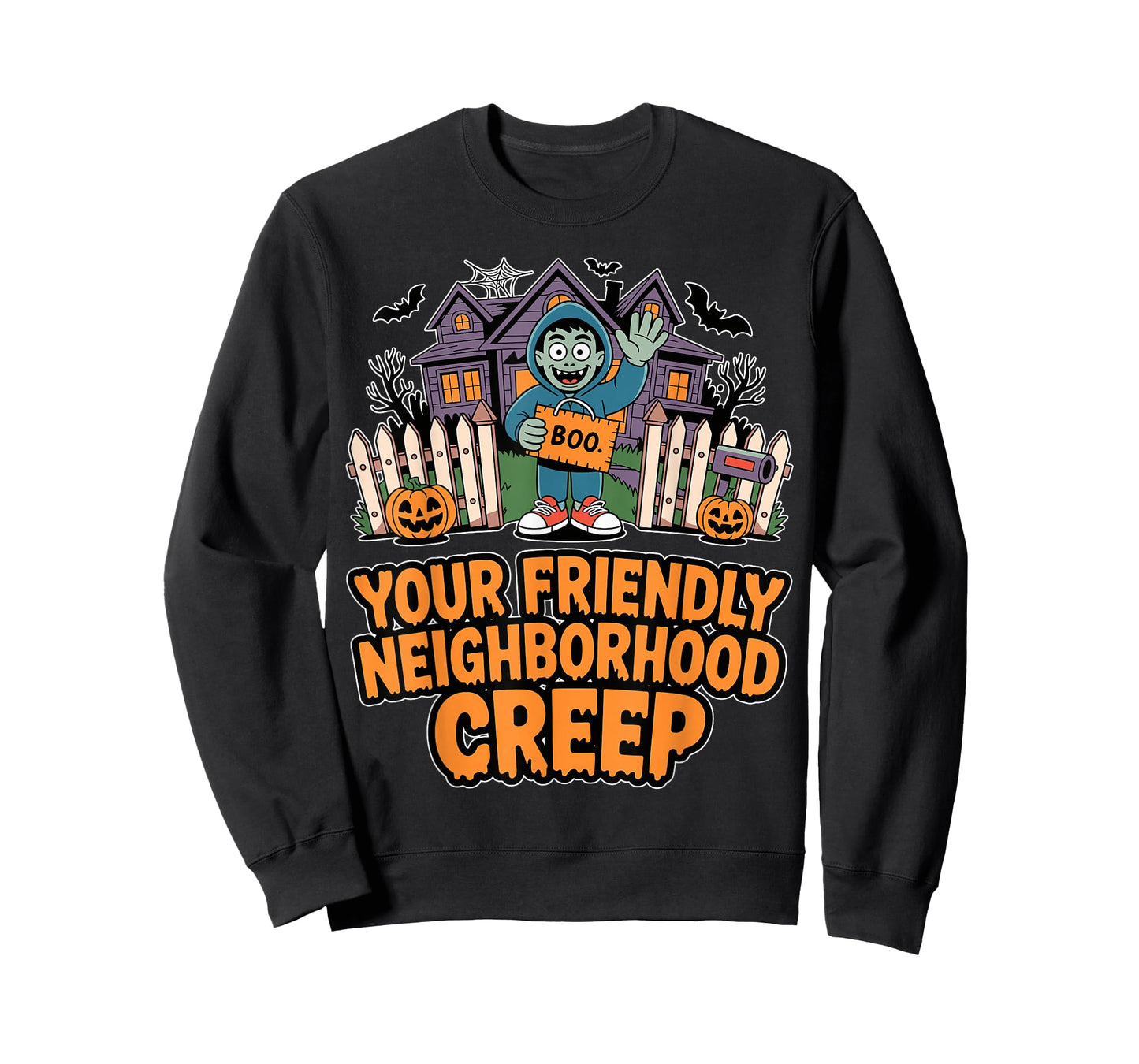 Friendly Neighborhood Creep Halloween Boo Haunted House T-Shirt