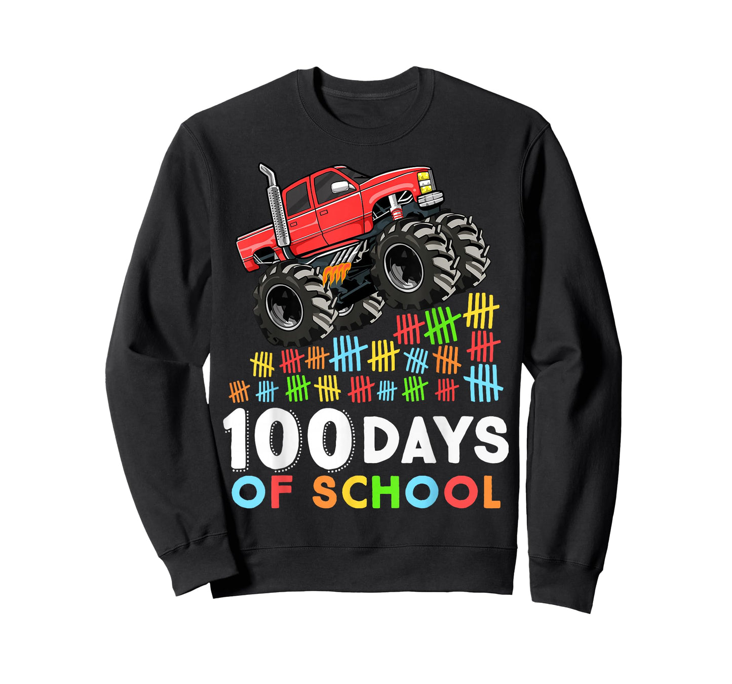 100 Days of School Monster Truck 100th Day of School Boys T-Shirt