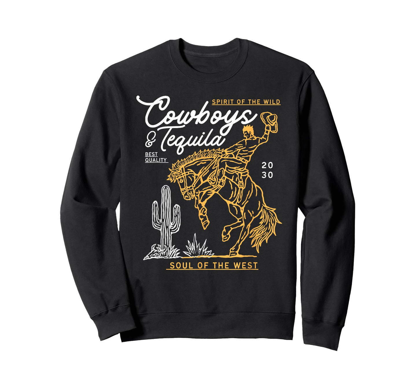 Cowboys and Tequila Country Rodeo Vintage Horse Riding Texas T-Shirt