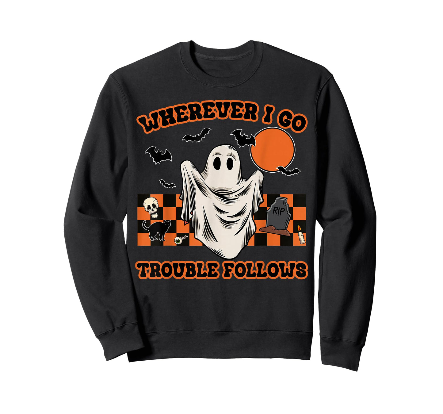 Wherever I Go Trouble Follows Funny Couple Halloween Costume T-Shirt