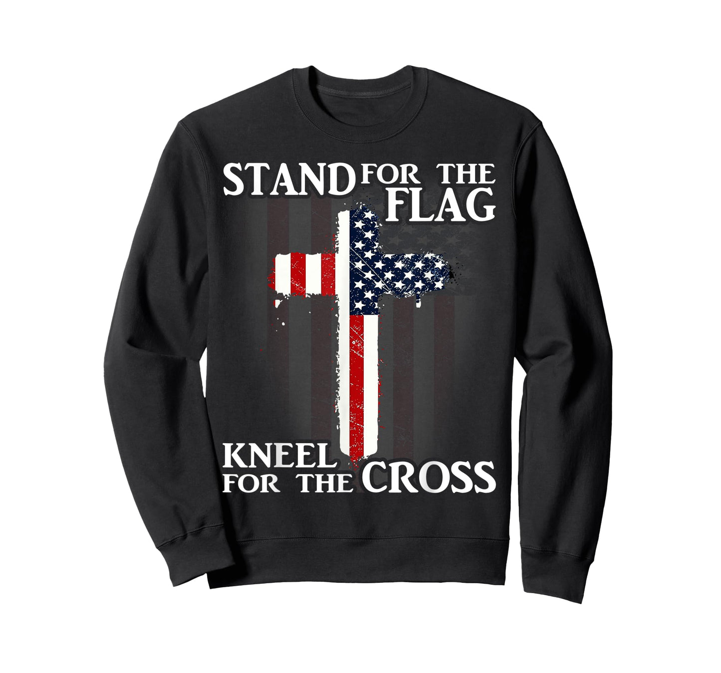 American Flag USA Kneel For The Cross Patriotic Veteran T-Shirt