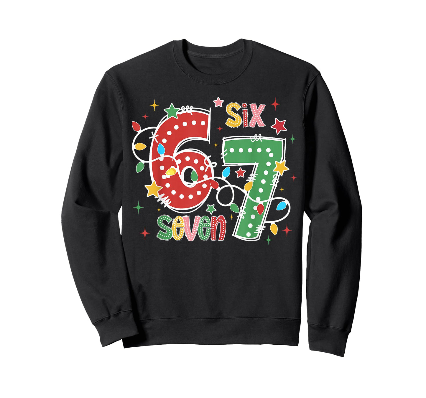 67 Christmas 6 7 Meme Pajamas Holiday Gen Alpha Slang T-Shirt