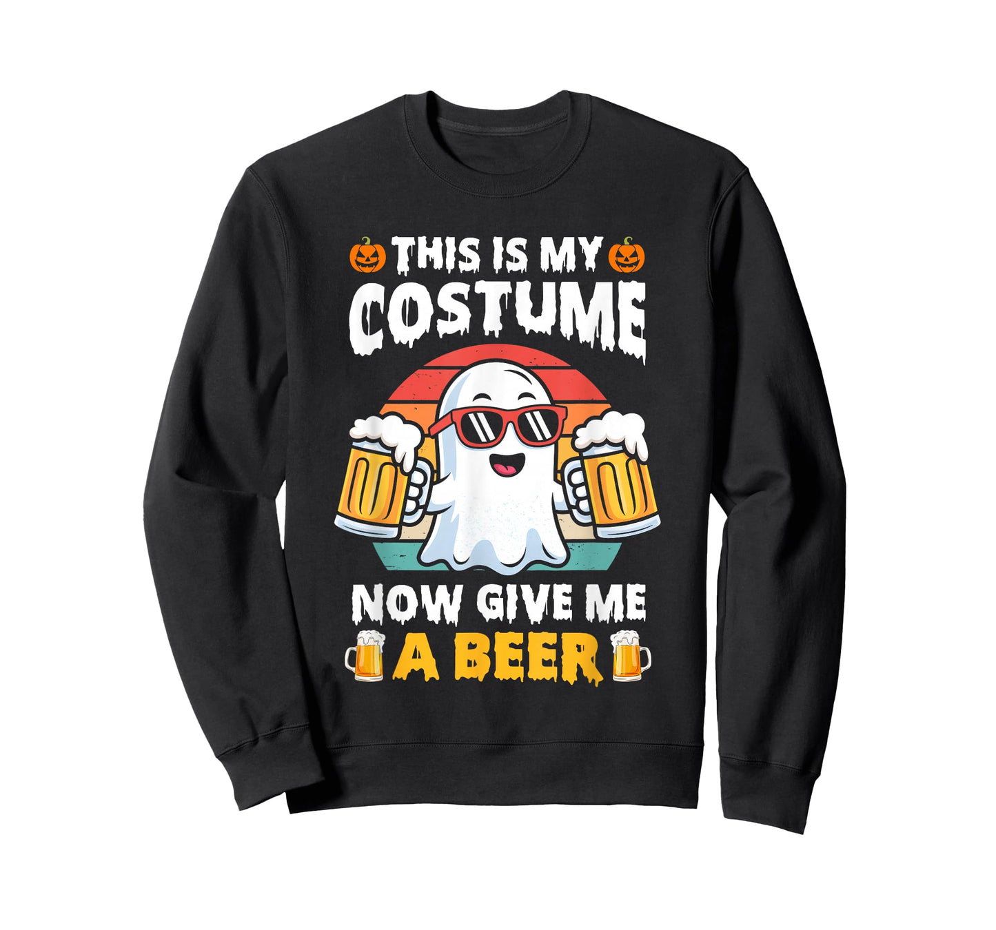 Funny Vintage Boo This is My Halloween Costumes Adults Mens T-Shirt