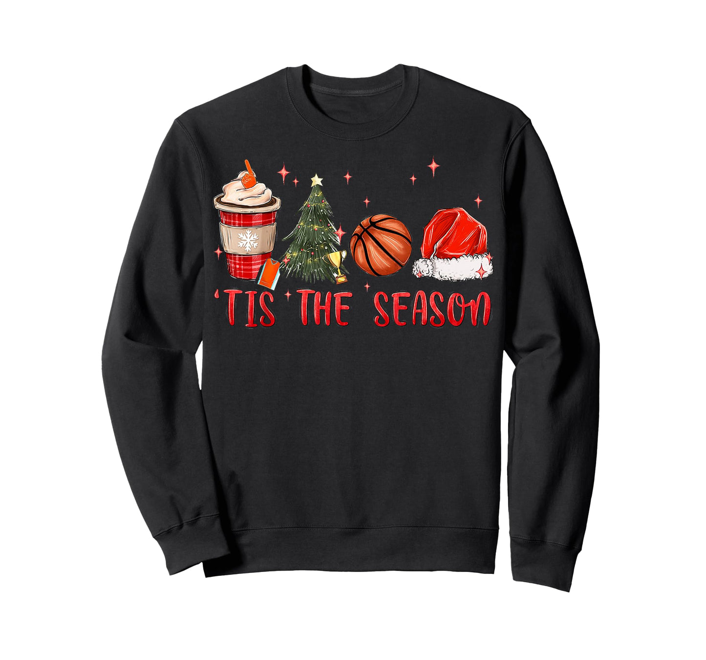 Tis The Season Basketball Christmas Matching Family Pajamas T-Shirt