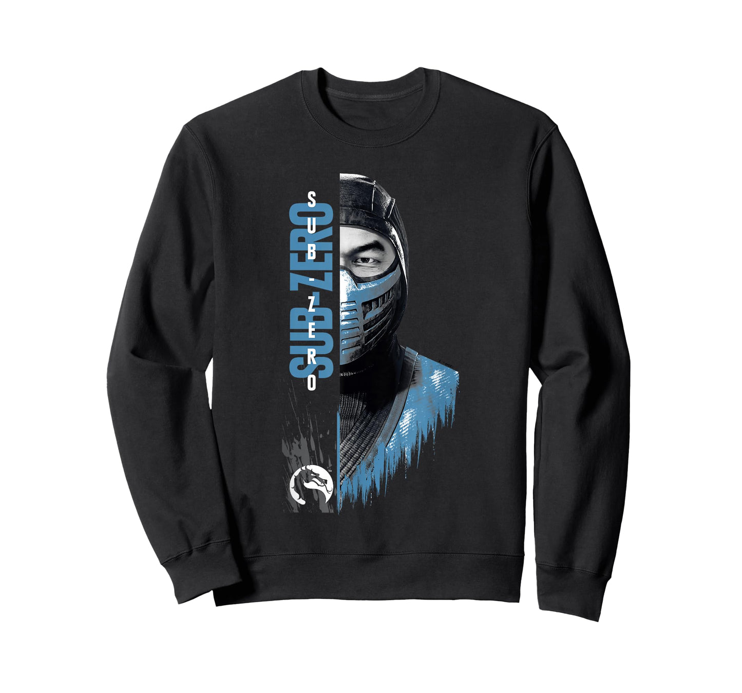 Mortal Kombat Klassic Sub-Zero Split Face Bust Portrait T-Shirt