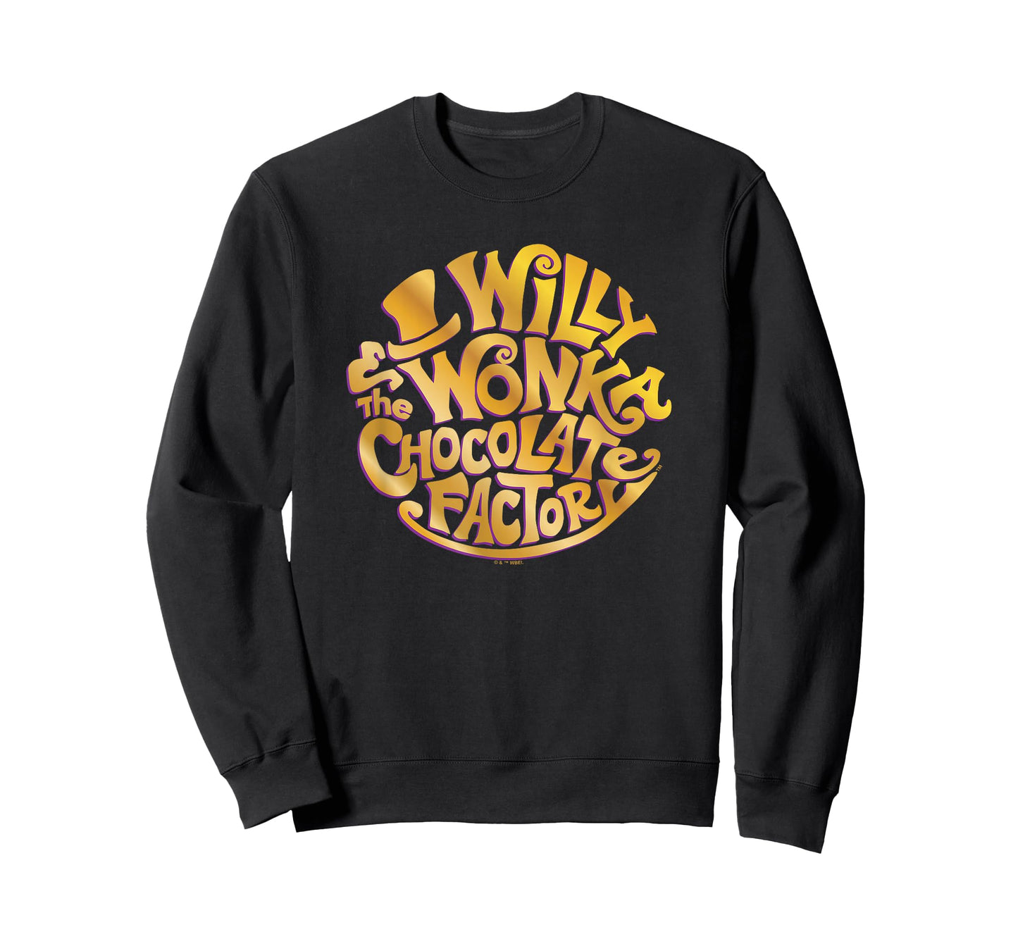 Willy Wonka and The Chocolate Factory Gold Circle Logo T-Shirt