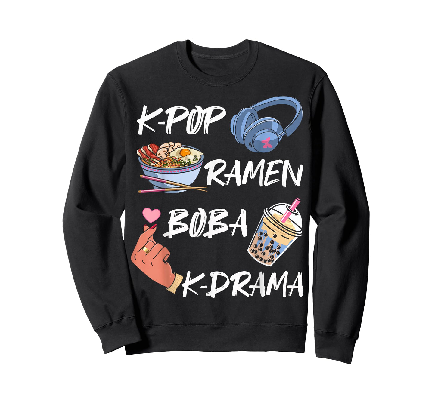 K-pop Ramen Boba K-drama South Korean Food Movie Music Lover T-Shirt