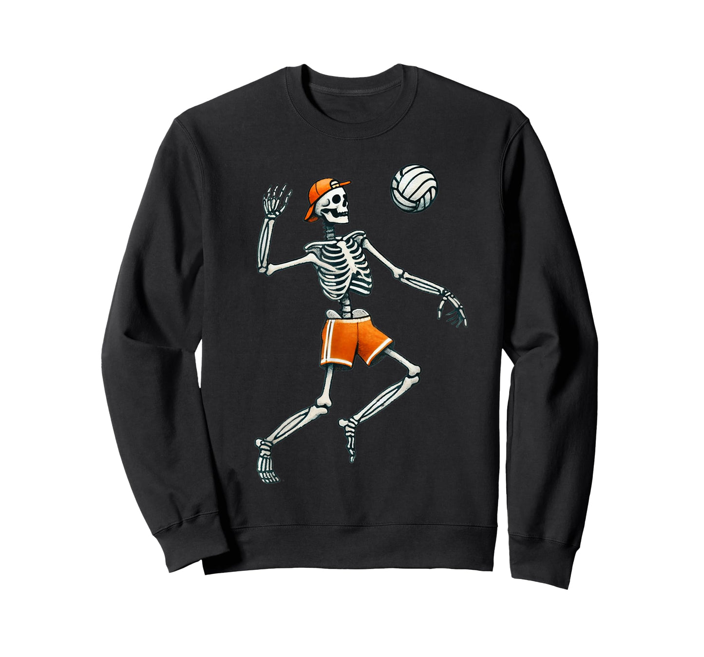 Skeleton Volleyball Halloween Costume Funny Men Boys Kids T-Shirt