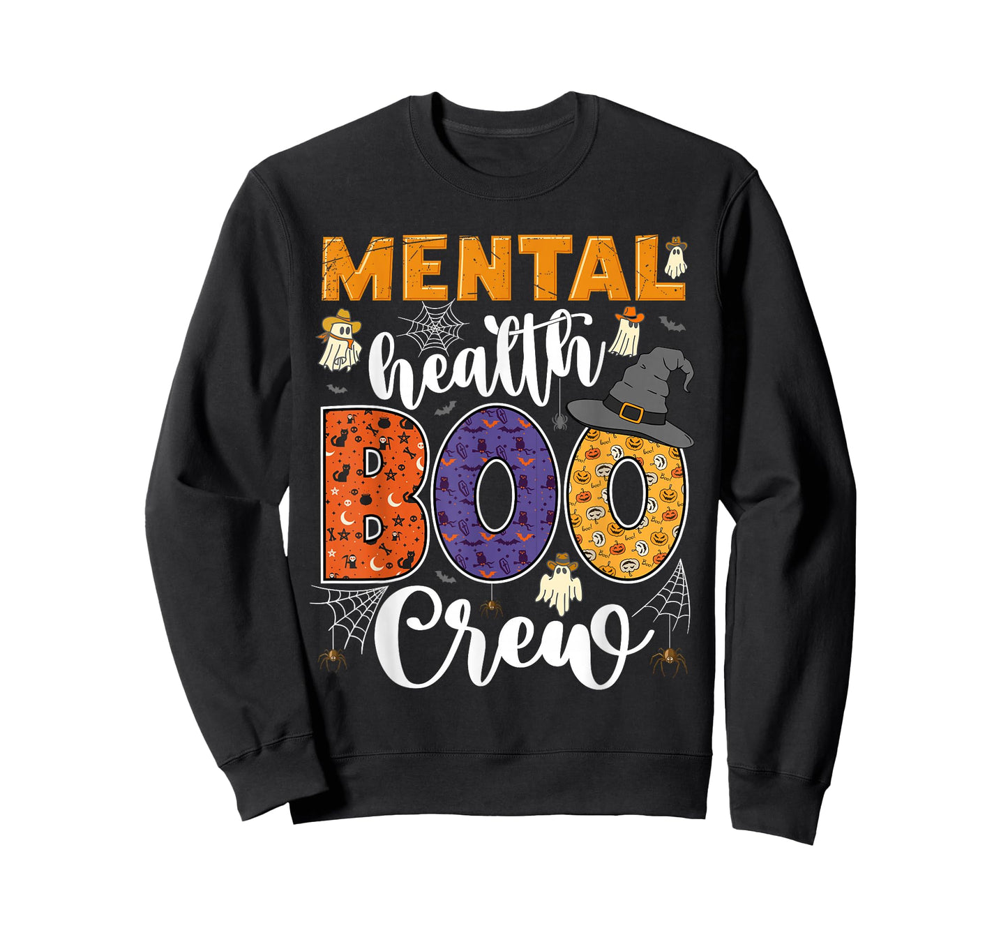 Mental Health Boo Crew Cute Halloween Matching Counselor T-Shirt