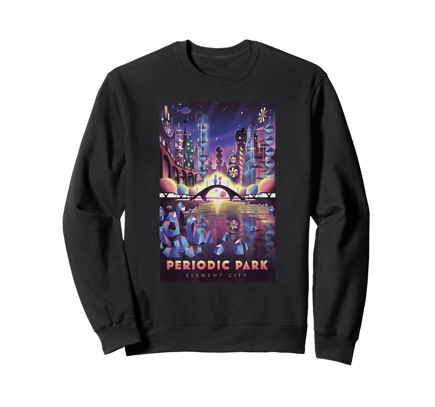 Disney Pixar Elemental Periodic Park Element City Poster T-Shirt