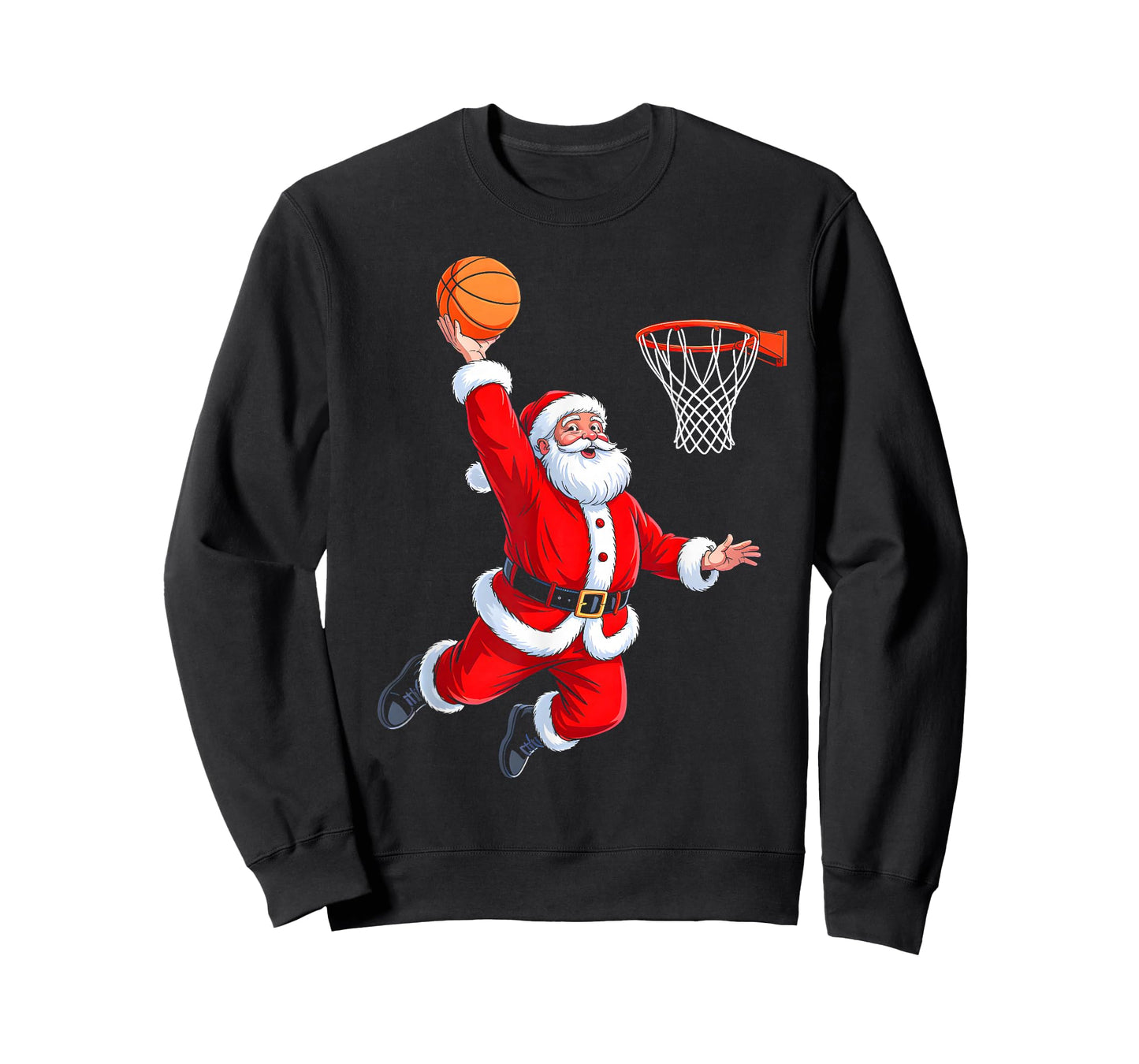 Santa Plays Basketball Christmas Sports Design for Men Boys T-Shirt