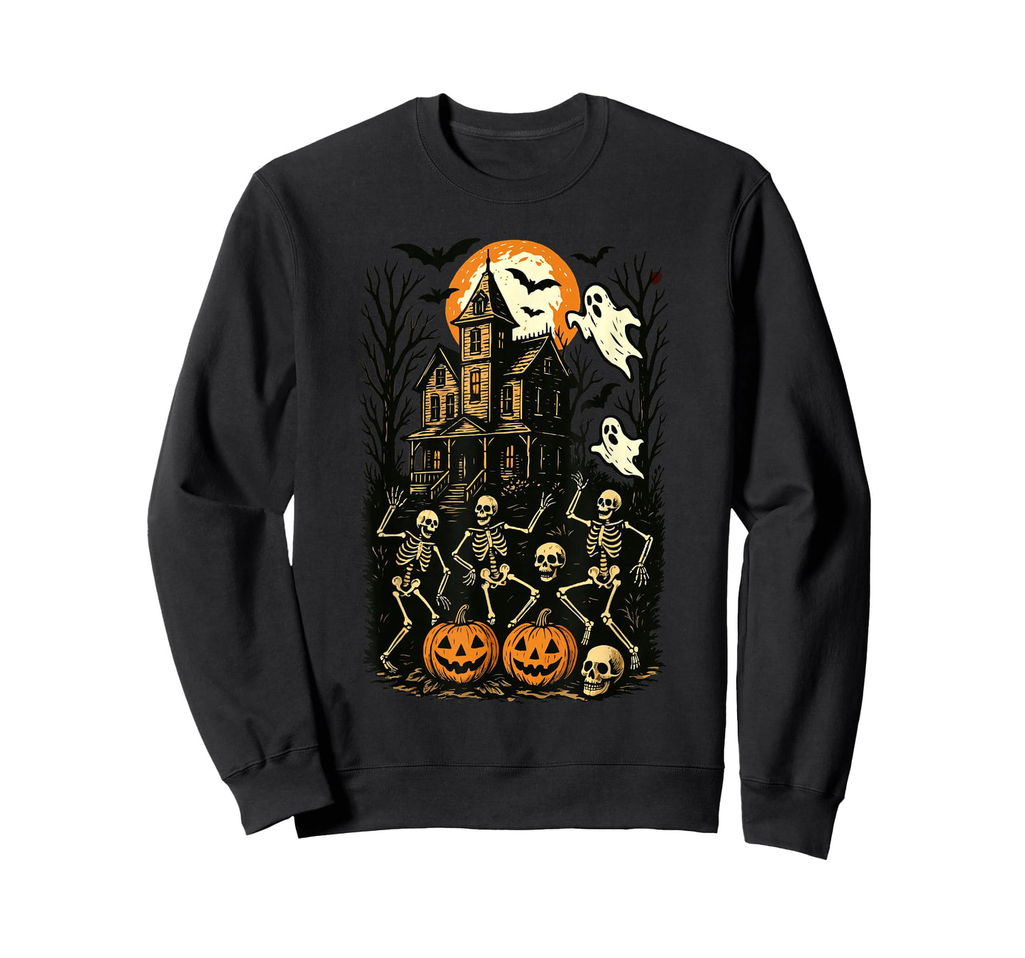 Halloween Skeleton Haunted House Spooky Dancing Skeleton T-Shirt
