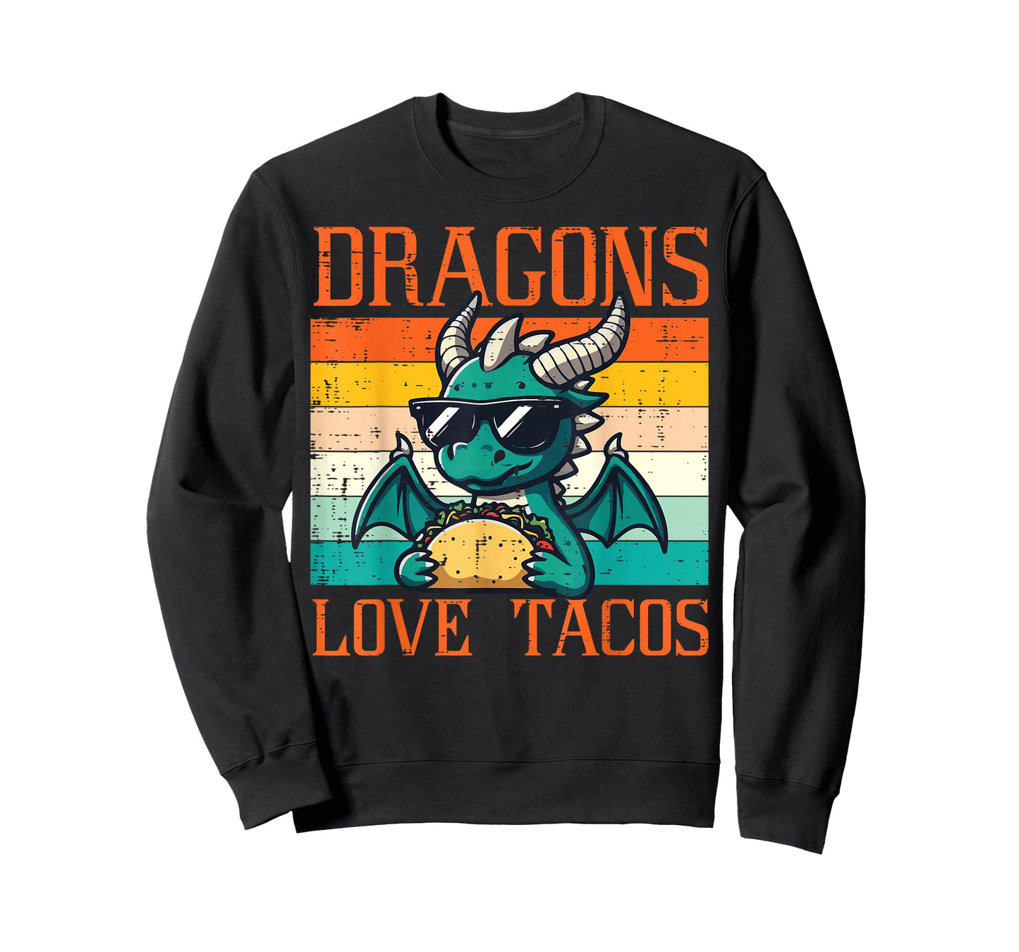 Dragons Love Tacos Funny Mexican Food Fiesta Men Women Kids T-Shirt