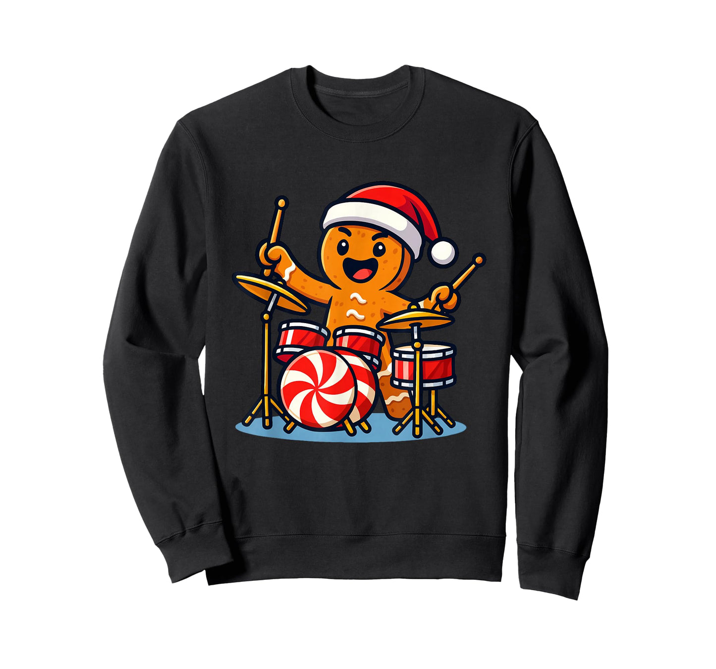 Gingerbread Man Playing Drums T-Shirt