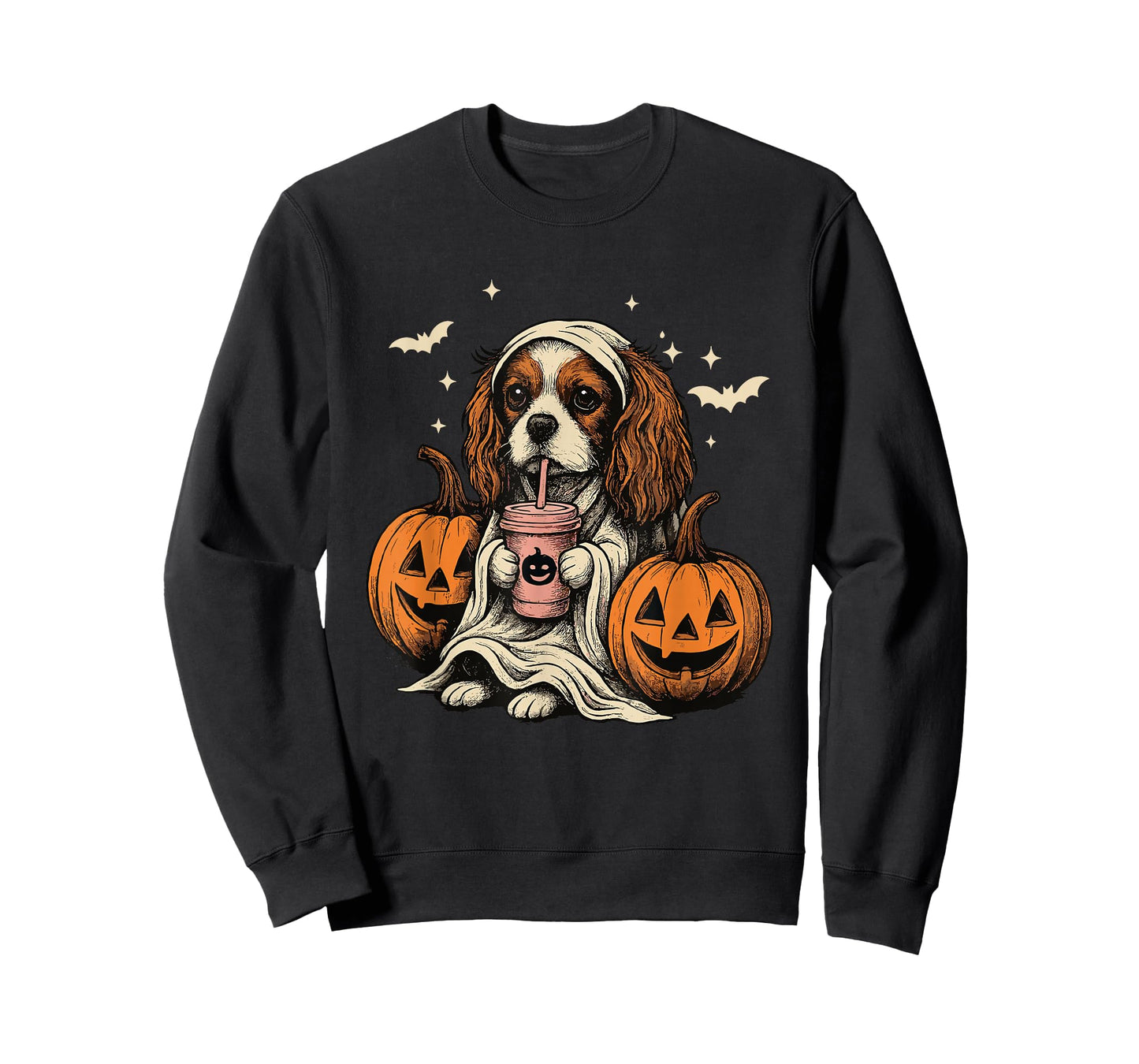 Cavalier King Charles Spaniel Ghost Halloween Cavalier Lover T-Shirt