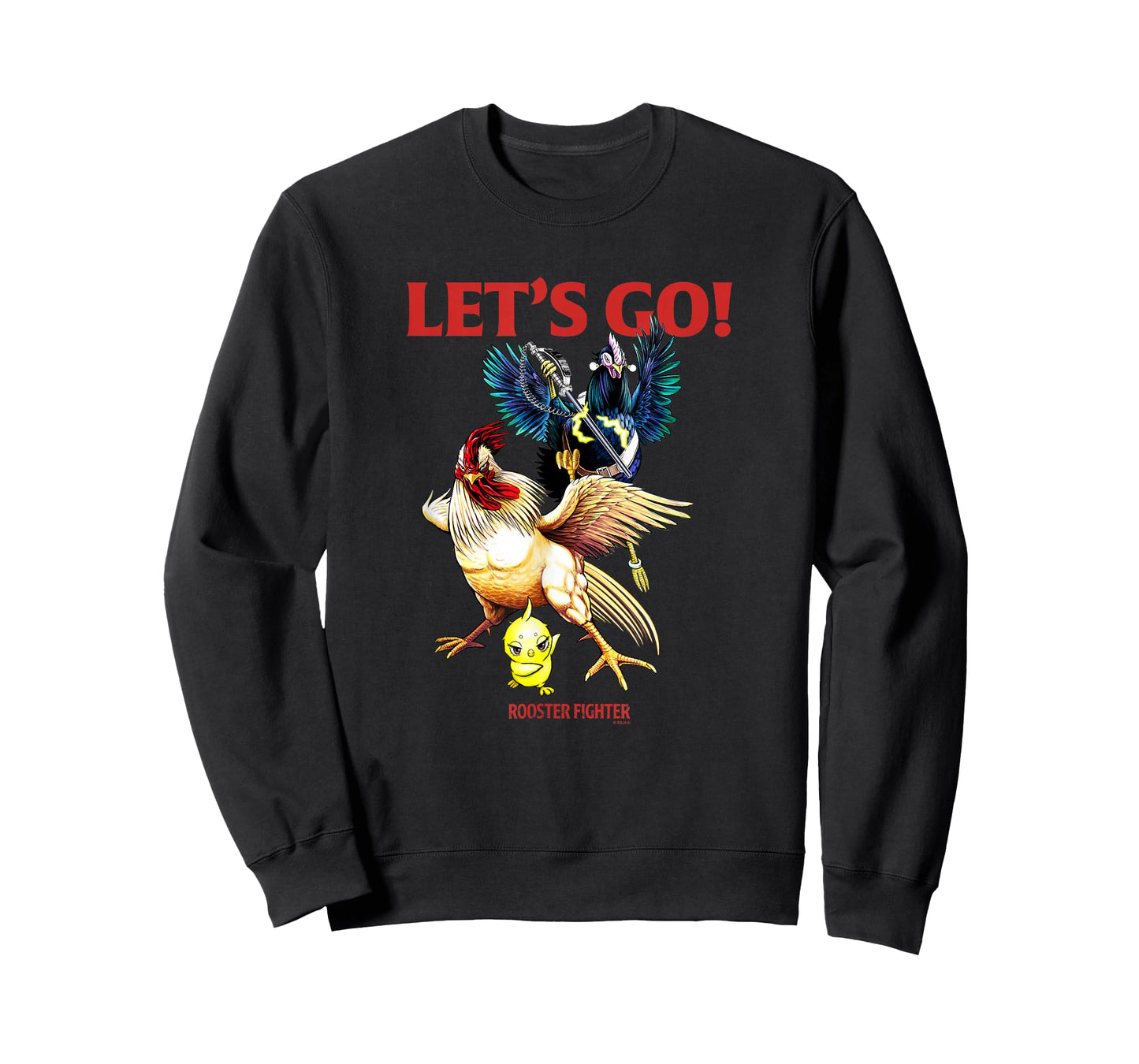 Rooster Fighter T-Shirt: Unisex-Adults, Black, Small, Short Sleeve, Classic Fit, Graphic Design