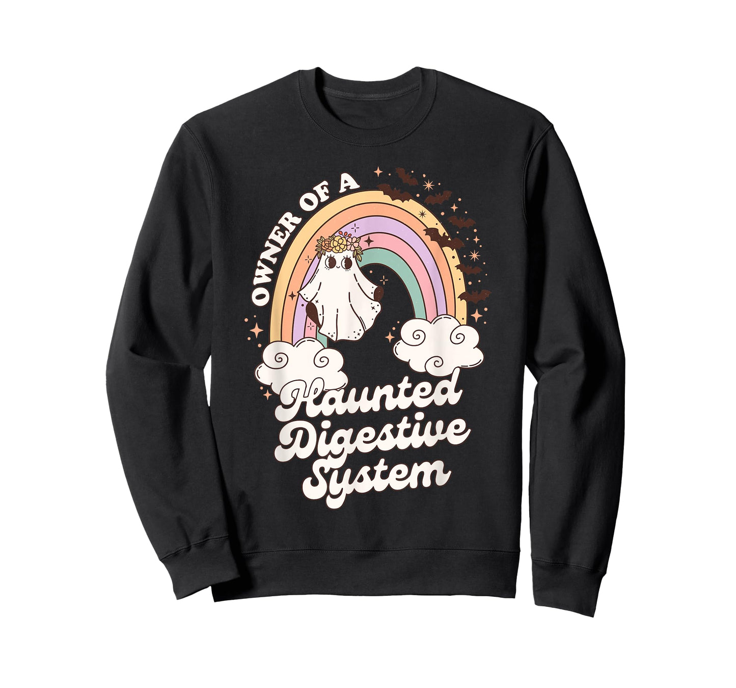 Retro Owner of A Haunted Digestive System Ghost Halloween T-Shirt