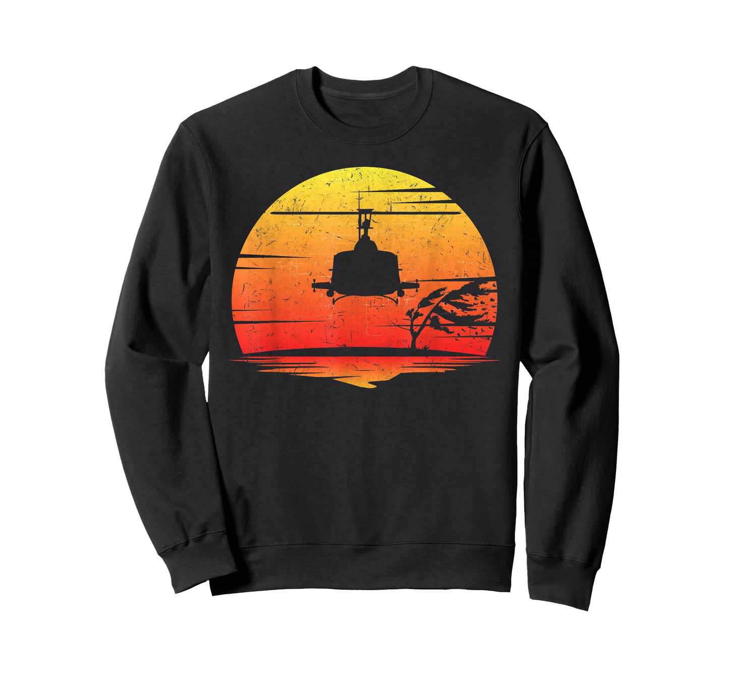 UH-1 Huey Retro Helicopter Vintage Style Vietnam Chopper T-Shirt