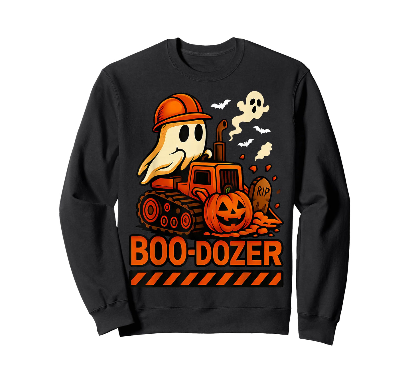 Kid Bulldozer Halloween Boo Dozer Construction Truck Boy Men T-Shirt
