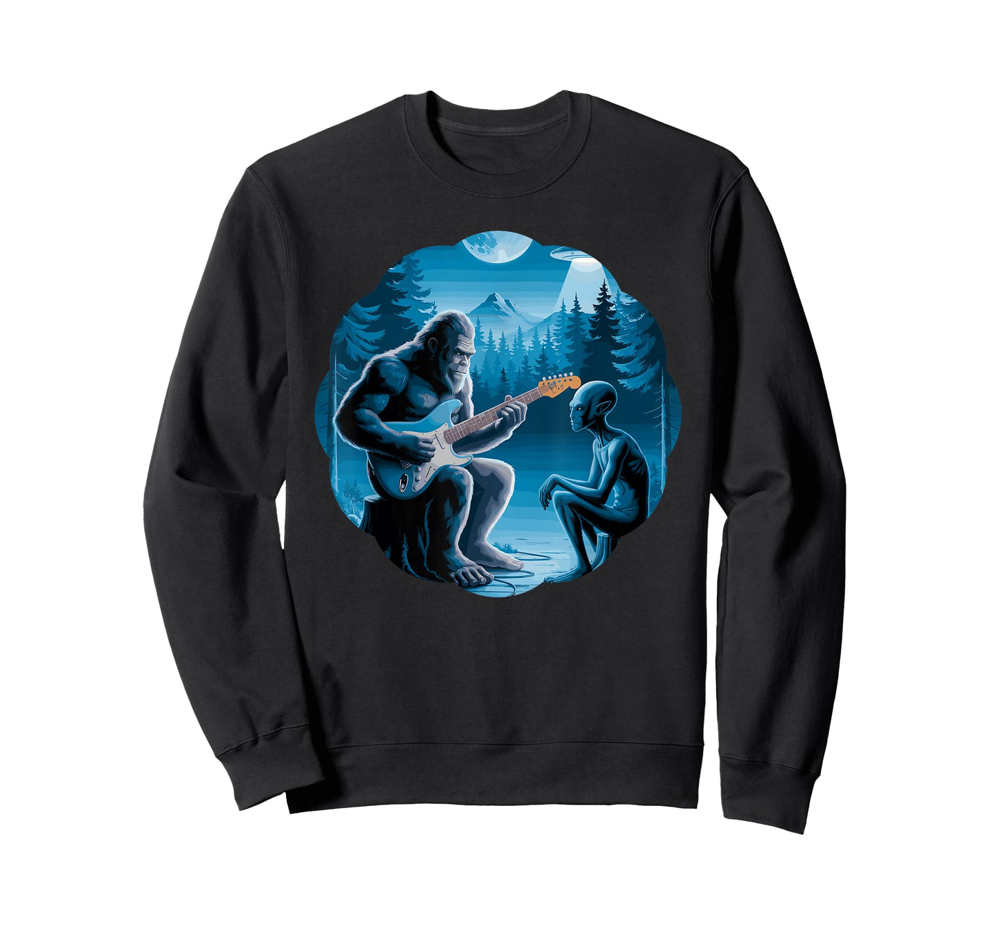 Alien & Bigfoot, Guitar & Guitar Lovers T-Shirt